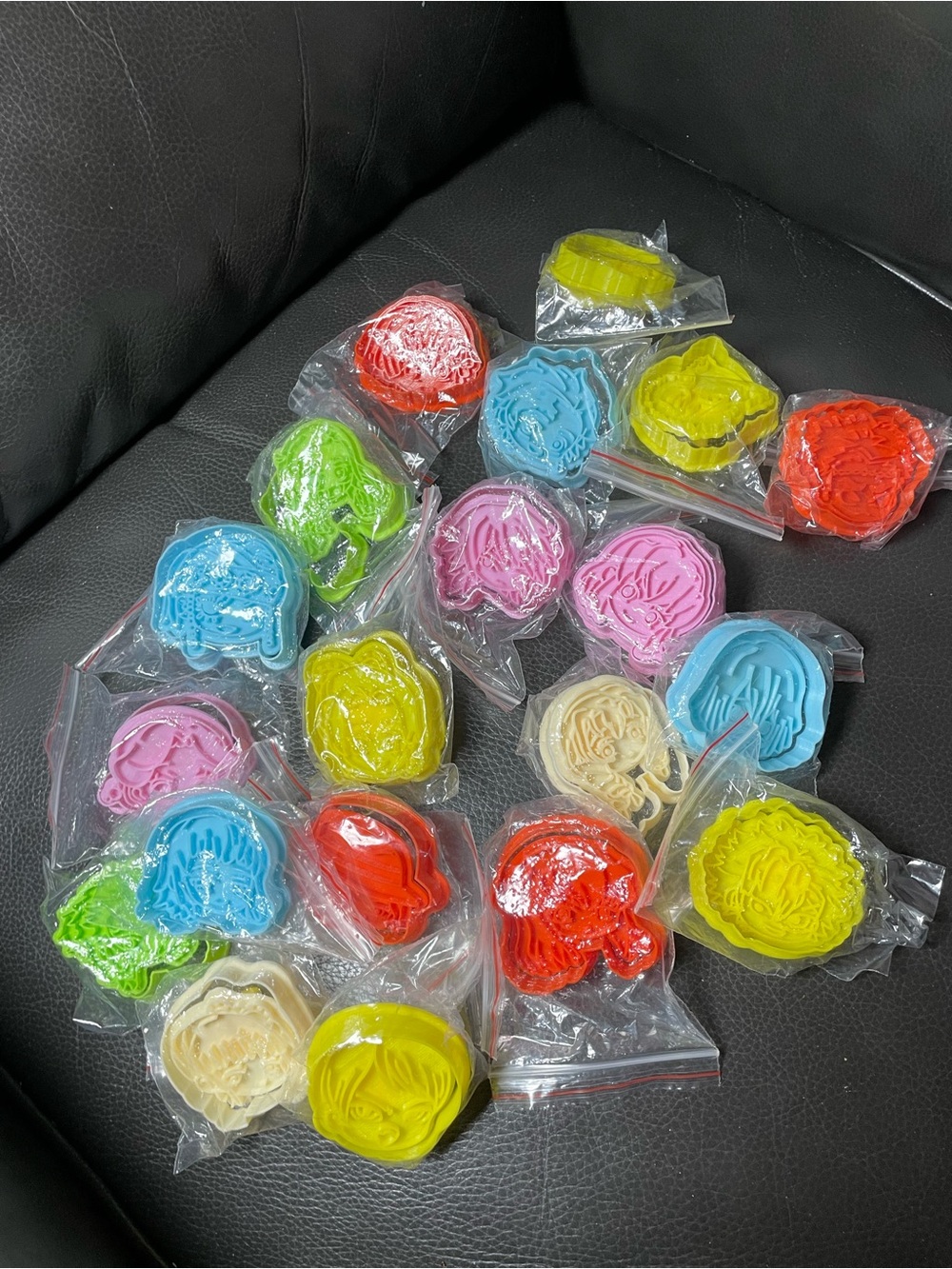 20pc Assorted Cartoon Character Cookie Cutters 3D Printed Plastic Mold Set